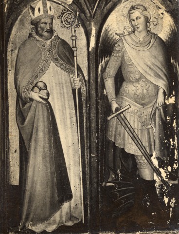 Anonimo — Lorenzo di Niccolò - sec. XV - San Nicola di Bari; San Michele Arcangelo — particolare